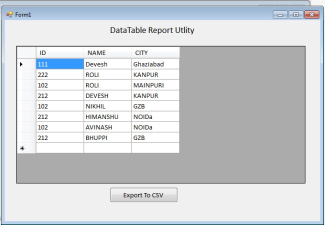 Create UI to display Datatable